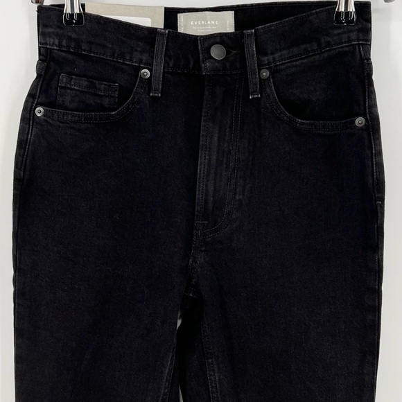 Everlane Women's Original Cheeky Jean Size 25 Black Straight Leg High Rise Crop - Picture 7 of 16